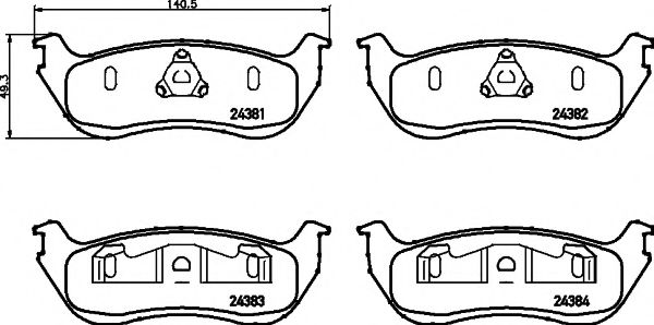 Тормозные колодки BEHR/HELLA 8DB 355 012-481