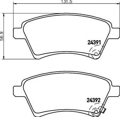 Тормозные колодки BEHR/HELLA 8DB 355 012-511