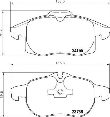 Тормозные колодки BEHR/HELLA 8DB 355 012-681