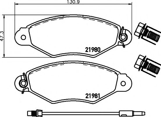 Тормозные колодки BEHR/HELLA 8DB 355 019-301