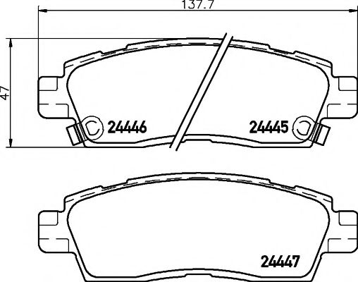 Тормозные колодки BEHR/HELLA 8DB 355 012-821