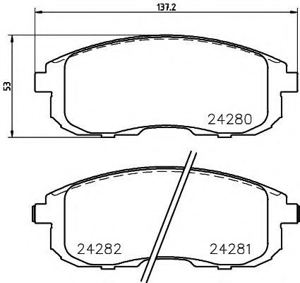 Тормозные колодки BEHR/HELLA 8DB 355 012-901