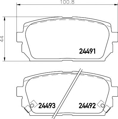 Тормозные колодки BEHR/HELLA 8DB 355 012-971