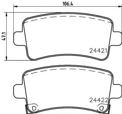 Тормозные колодки BEHR/HELLA 8DB 355 012-991