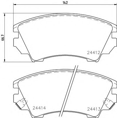 Тормозные колодки BEHR/HELLA 8DB 355 013-041