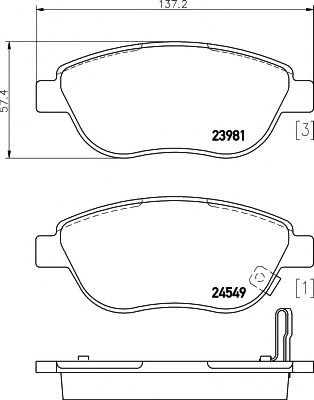 Тормозные колодки BEHR/HELLA 8DB 355 013-371