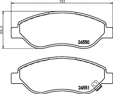 Тормозные колодки BEHR/HELLA 8DB 355 013-401