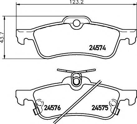 Тормозные колодки BEHR/HELLA 8DB 355 013-461