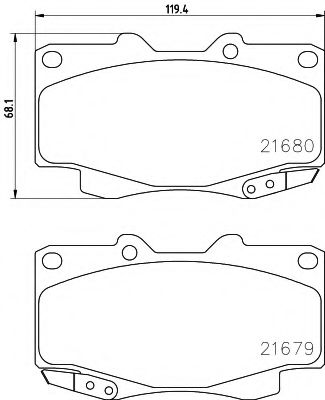 Тормозные колодки BEHR/HELLA 8DB 355 013-481