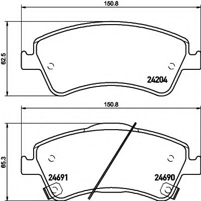 Тормозные колодки BEHR/HELLA 8DB 355 013-741