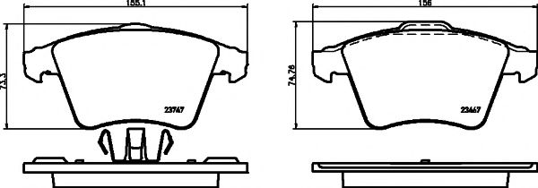 Тормозные колодки BEHR/HELLA 8DB 355 013-811