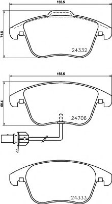 Тормозные колодки BEHR/HELLA 8DB 355 013-861