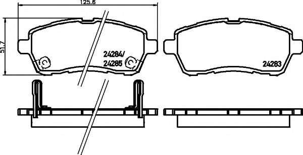 Тормозные колодки BEHR/HELLA 8DB 355 014-001