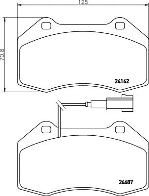 Тормозные колодки BEHR/HELLA 8DB 355 014-061