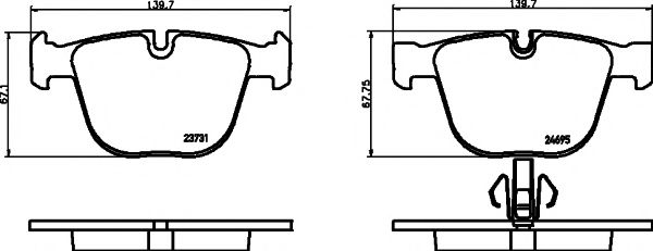 Тормозные колодки BEHR/HELLA 8DB 355 014-141