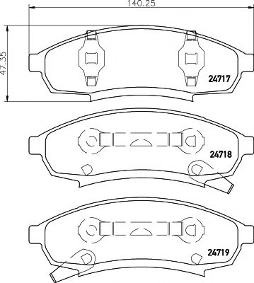 Тормозные колодки BEHR/HELLA 8DB 355 014-281