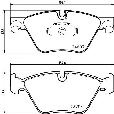 Тормозные колодки BEHR/HELLA 8DB 355 014-351