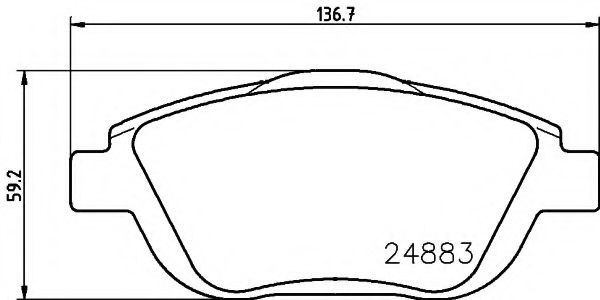 Тормозные колодки BEHR/HELLA 8DB 355 014-551