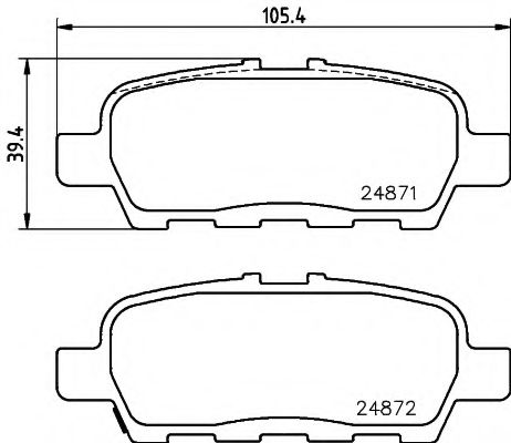 Тормозные колодки BEHR/HELLA 8DB 355 014-561