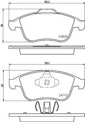 Тормозные колодки BEHR/HELLA 8DB 355 014-591
