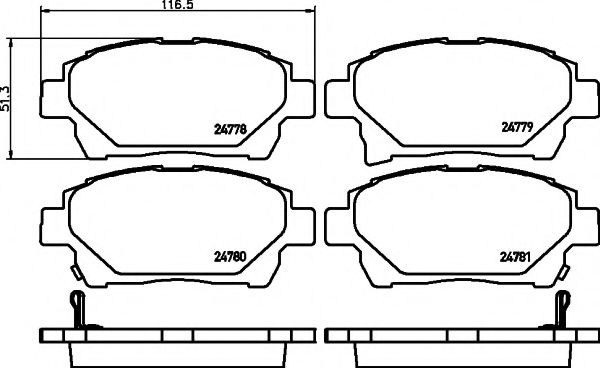 Тормозные колодки BEHR/HELLA 8DB 355 014-601