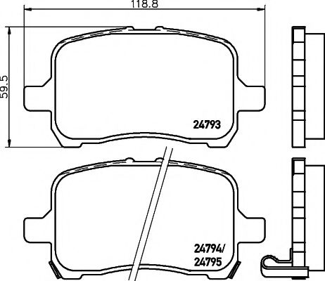 Тормозные колодки BEHR/HELLA 8DB 355 014-661