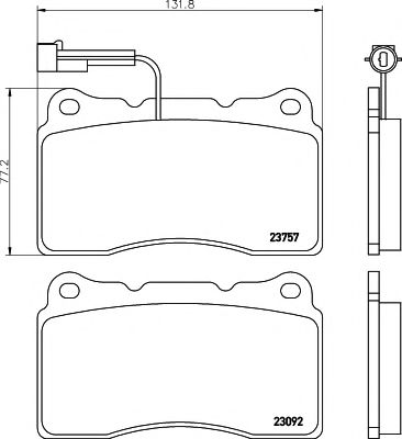 Тормозные колодки BEHR/HELLA 8DB 355 014-731