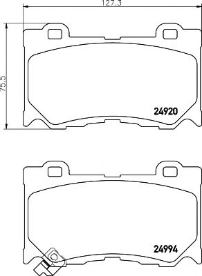 Тормозные колодки BEHR/HELLA 8DB 355 015-411
