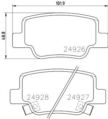 Тормозные колодки BEHR/HELLA 8DB 355 014-891
