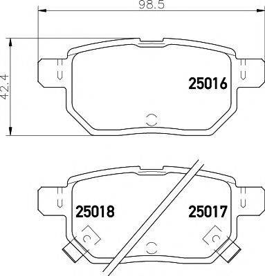 Тормозные колодки BEHR/HELLA 8DB 355 014-991