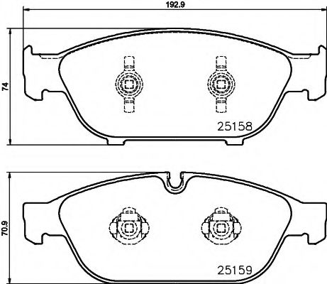 Тормозные колодки BEHR/HELLA 8DB 355 016-031