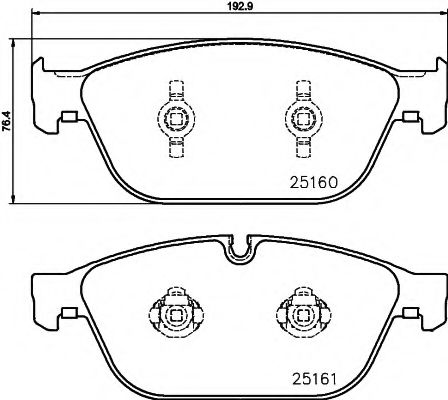 Тормозные колодки BEHR/HELLA 8DB 355 016-021