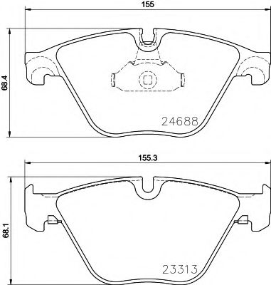 Тормозные колодки BEHR/HELLA 8DB 355 015-261