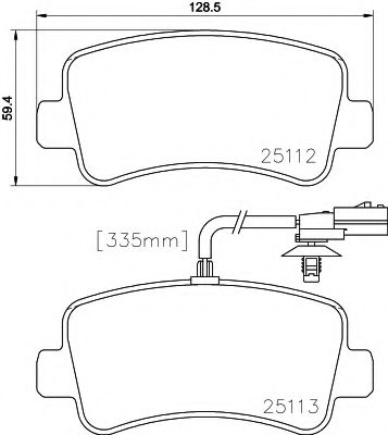 Тормозные колодки BEHR/HELLA 8DB 355 015-301