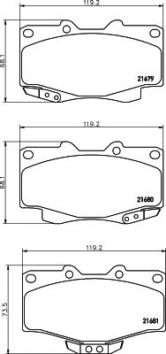 Тормозные колодки BEHR/HELLA 8DB 355 015-351