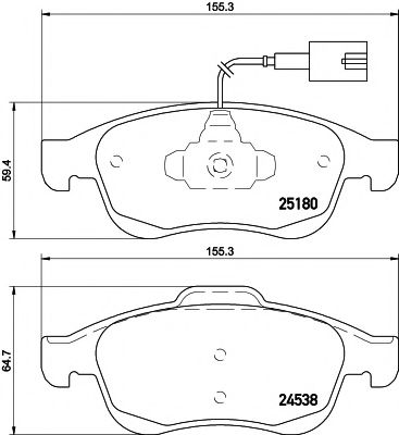 Тормозные колодки BEHR/HELLA 8DB 355 015-521