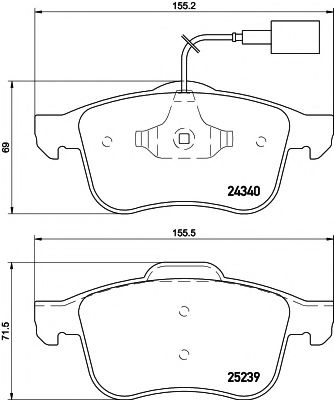 Тормозные колодки BEHR/HELLA 8DB 355 015-531