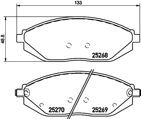 Тормозные колодки BEHR/HELLA 8DB 355 015-771