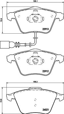 Тормозные колодки BEHR/HELLA 8DB 355 015-971