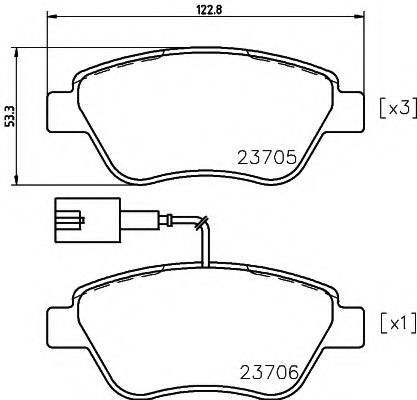 Тормозные колодки BEHR/HELLA 8DB 355 018-821