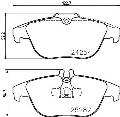 Тормозные колодки BEHR/HELLA 8DB 355 016-281
