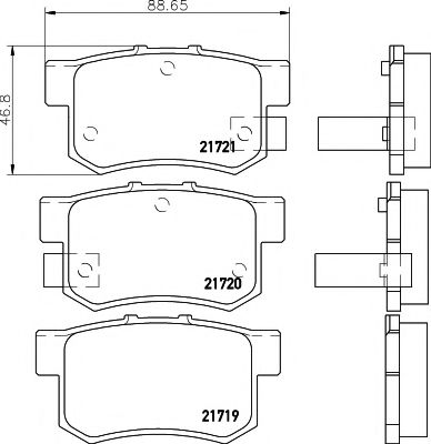 Тормозные колодки BEHR/HELLA 8DB 355 016-451