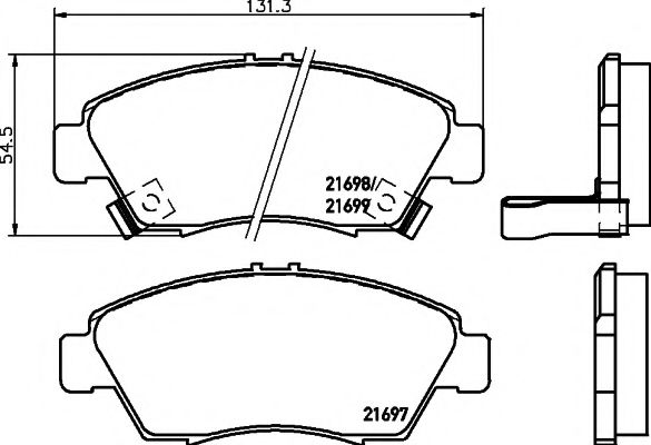 Тормозные колодки BEHR/HELLA 8DB 355 016-521