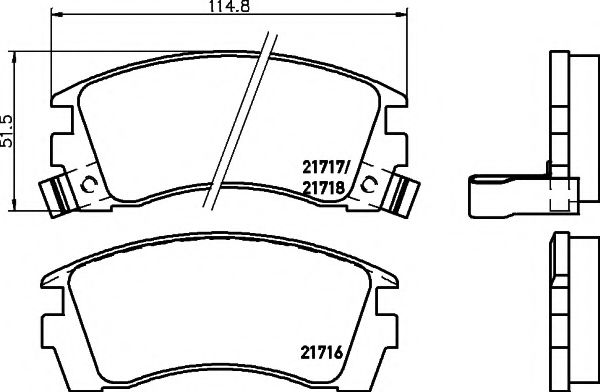 Тормозные колодки BEHR/HELLA 8DB 355 016-551