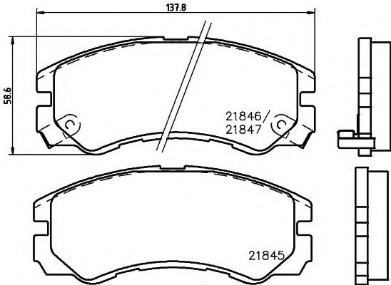 Тормозные колодки BEHR/HELLA 8DB 355 016-611