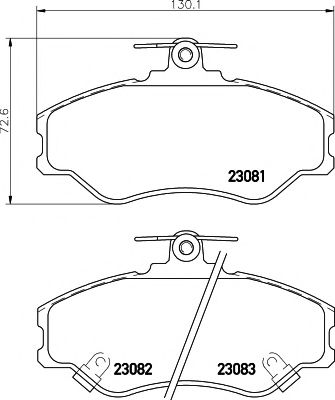Тормозные колодки BEHR/HELLA 8DB 355 016-641