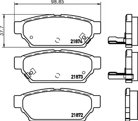 Тормозные колодки BEHR/HELLA 8DB 355 016-701