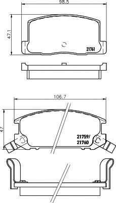 Тормозные колодки BEHR/HELLA 8DB 355 016-741