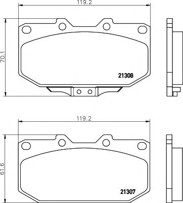Тормозные колодки BEHR/HELLA 8DB 355 016-791