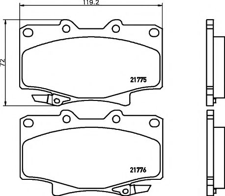 Тормозные колодки BEHR/HELLA 8DB 355 016-871